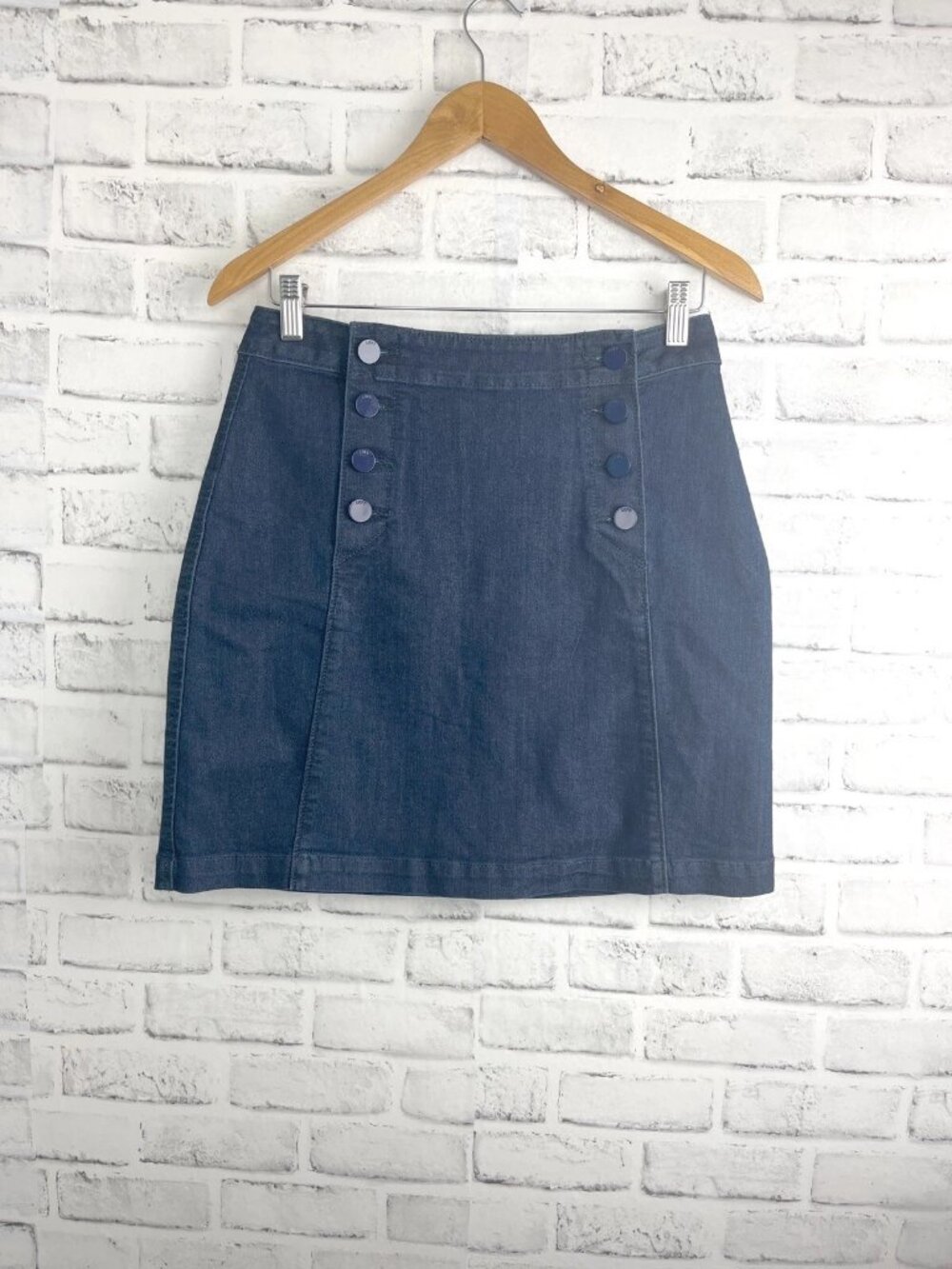 LOFT Dark Blue Denim Mini Skirt